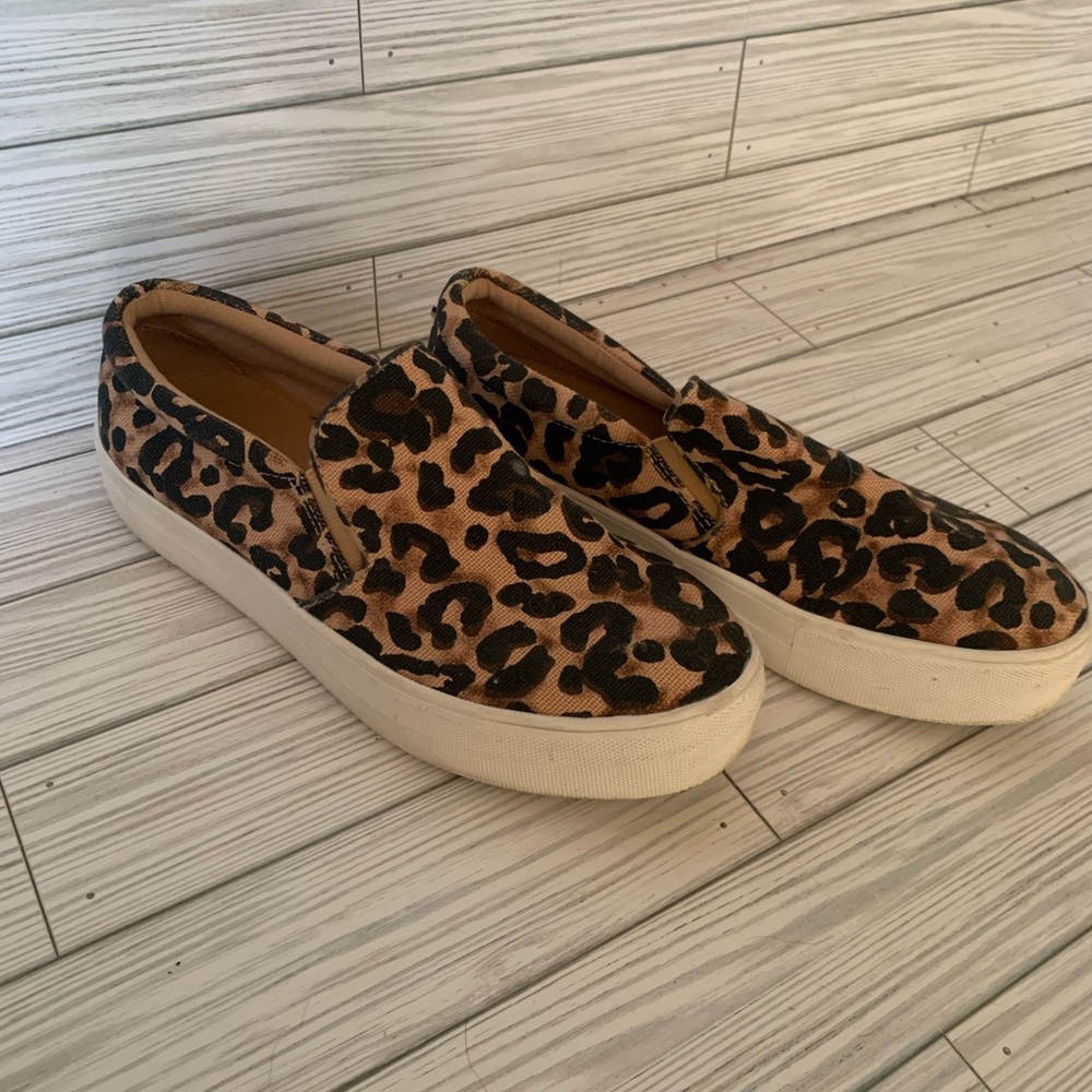 Steve Madden Leopard Print Slip-On Sneakers